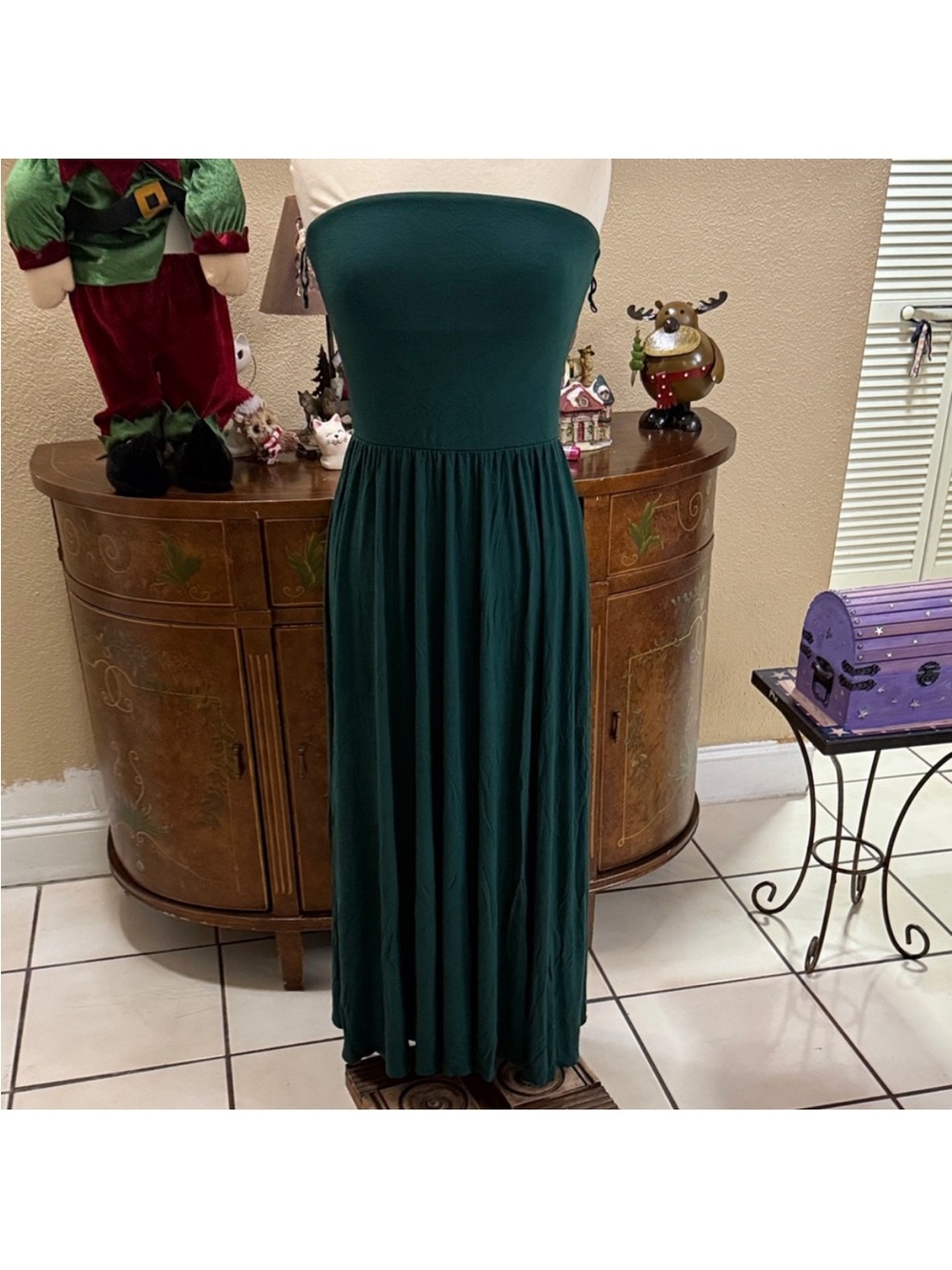 Strapless NWT GAP Teal Midi Maxi Dress